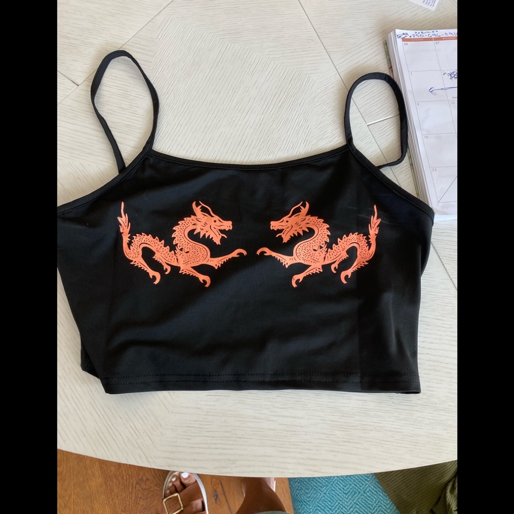 Black crop top